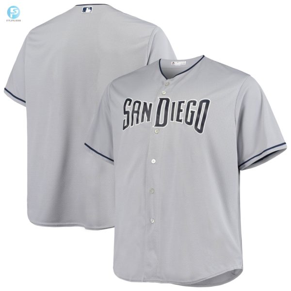 San Diego Padres Majestic Road Official Cool Base Jersey Gray Mlb stylepulseusa 1