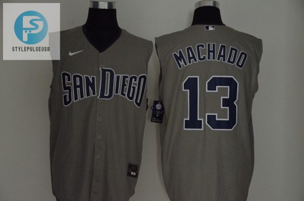 San Diego Padres Manny Machado 13 2020 Mlb Grey Jersey stylepulseusa 1