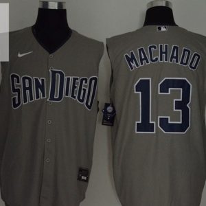 San Diego Padres Manny Machado 13 2020 Mlb Grey Jersey stylepulseusa 1 1