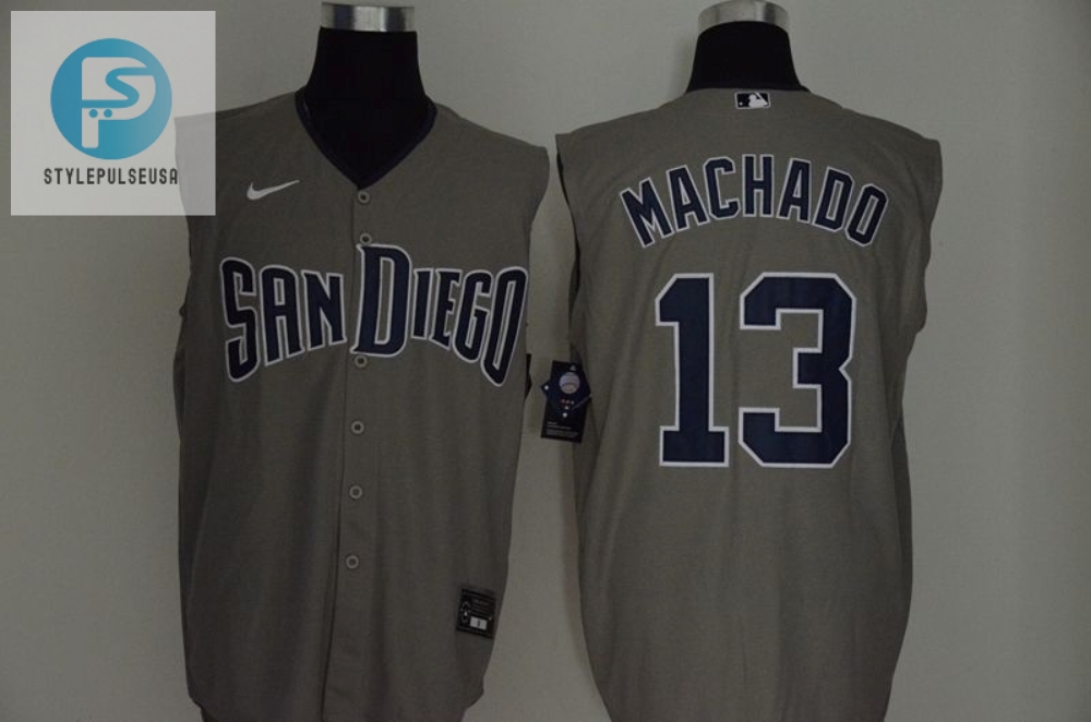 San Diego Padres Manny Machado 13 2020 Mlb Grey Jersey 