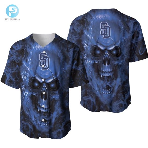 San Diego Padres Mlb Fan Skull Baseball Jersey stylepulseusa 1 1