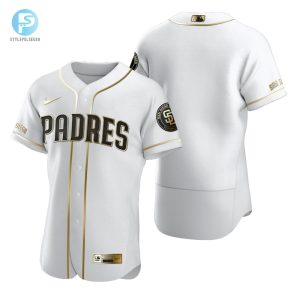 San Diego Padres Mlb Golden Brandedition White Jersey Gift For Padres Fans stylepulseusa 1 1