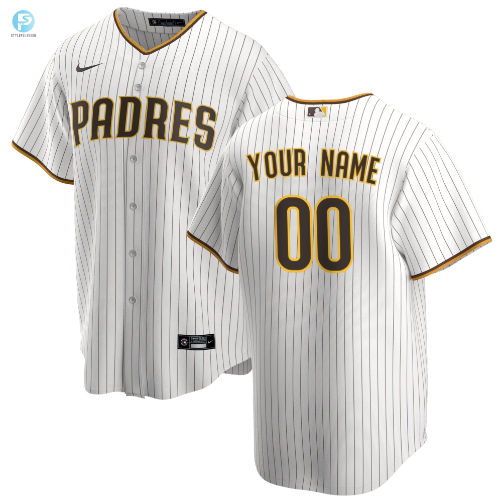 San Diego Padres Replica Custom Jersey  White Custom Jerseys Mlb 