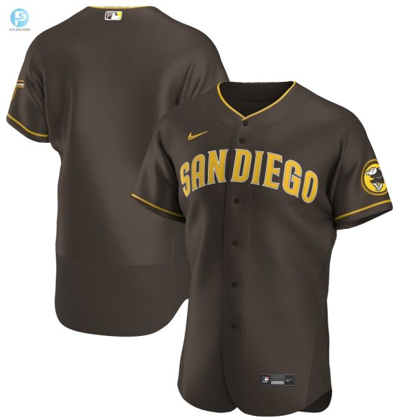 San Diego Padres Road Authentic Team Jersey Brown Mlb stylepulseusa 1