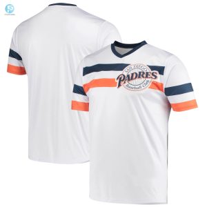 San Diego Padres Stitches Cooperstown Collection Vneck Jersey White Mlb stylepulseusa 1 1