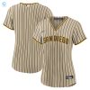 San Diego Padres Womens Alternate Replica Team Jersey Tan Mlb stylepulseusa 1