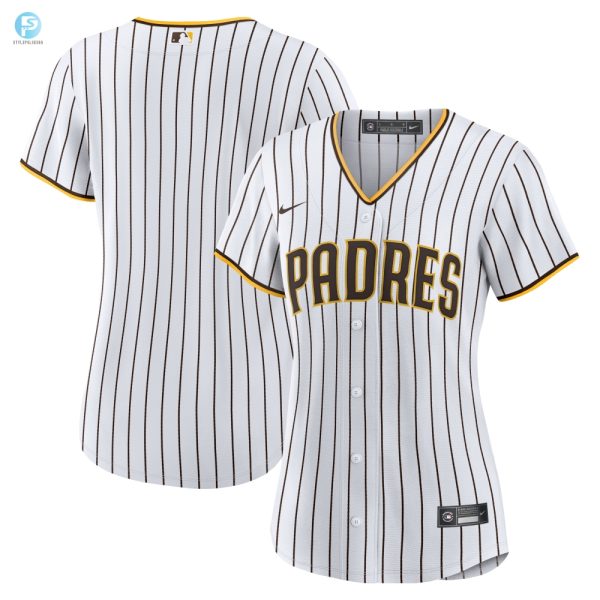 San Diego Padres Womens Home Blank Replica Jersey White Mlb stylepulseusa 1