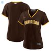 San Diego Padres Womens Road Replica Team Jersey Brown Mlb stylepulseusa 1