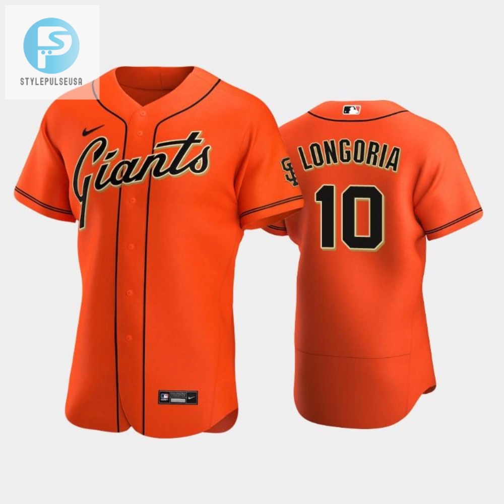 San Francisco Giants 10 Evan Longoria Alternate Jersey Orange Jersey 