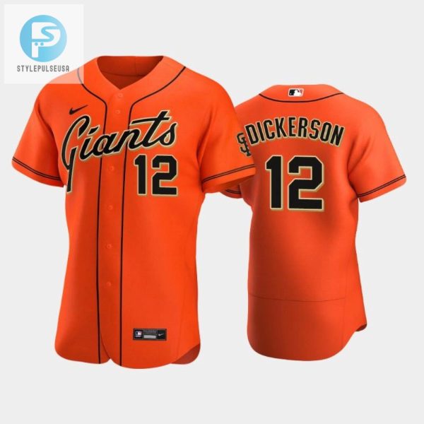 San Francisco Giants 12 Alex Dickerson Alternate Jersey Orange Jersey stylepulseusa 1 1