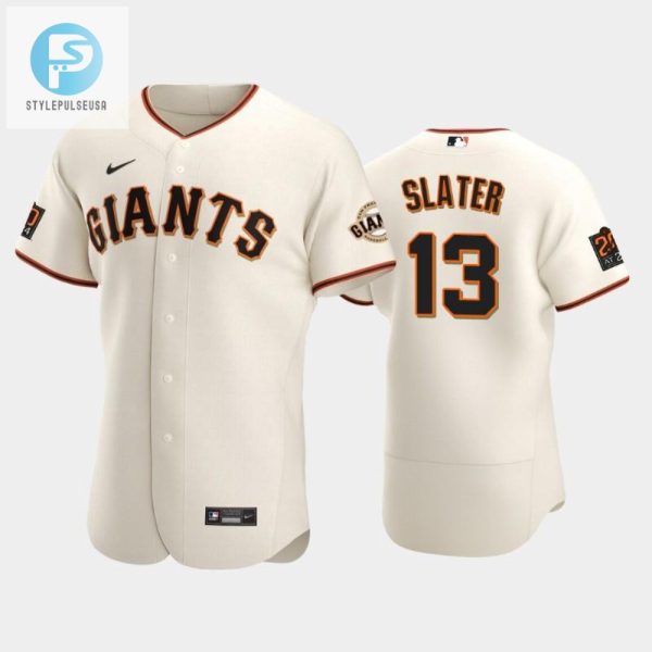 San Francisco Giants 13 Austin Slater Cream Home Jersey stylepulseusa 1