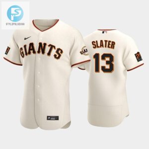 San Francisco Giants 13 Austin Slater Cream Home Jersey stylepulseusa 1 1