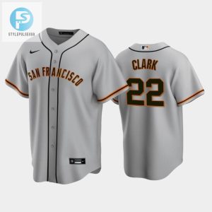 San Francisco Giants 22 Will Clark Gray Road Jersey stylepulseusa 1 1