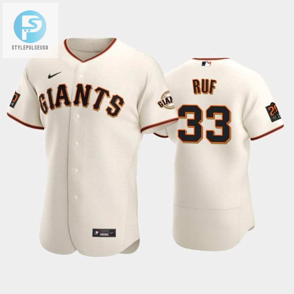 San Francisco Giants 33 Darin Ruf Cream Home Jersey 