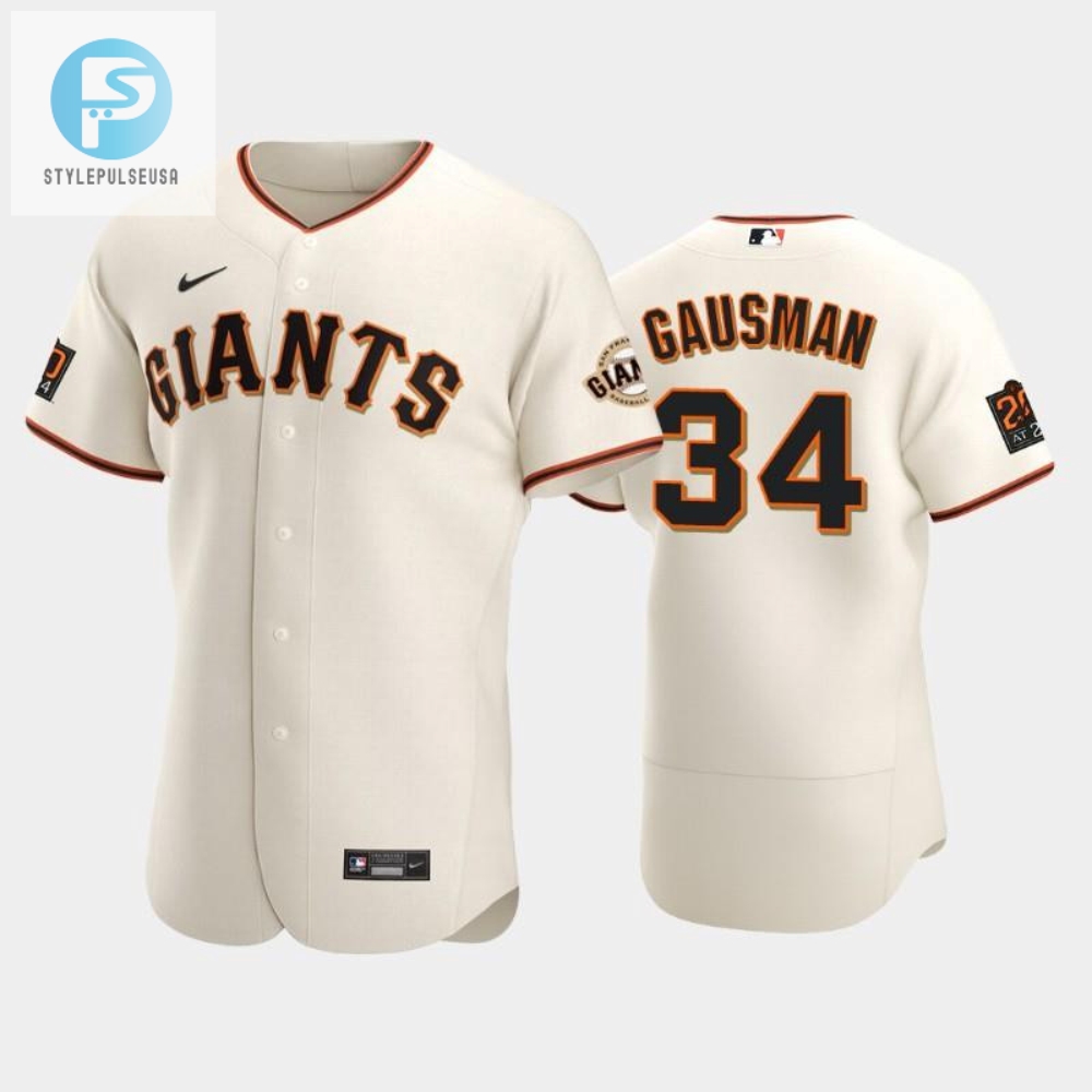 San Francisco Giants 34 Kevin Gausman Cream Home Jersey 