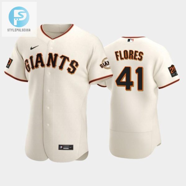 San Francisco Giants 41 Wilmer Flores Cream Home Jersey stylepulseusa 1