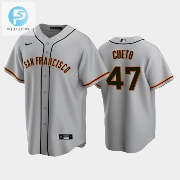 San Francisco Giants 47 Johnny Cueto Gray Road Jersey stylepulseusa 1