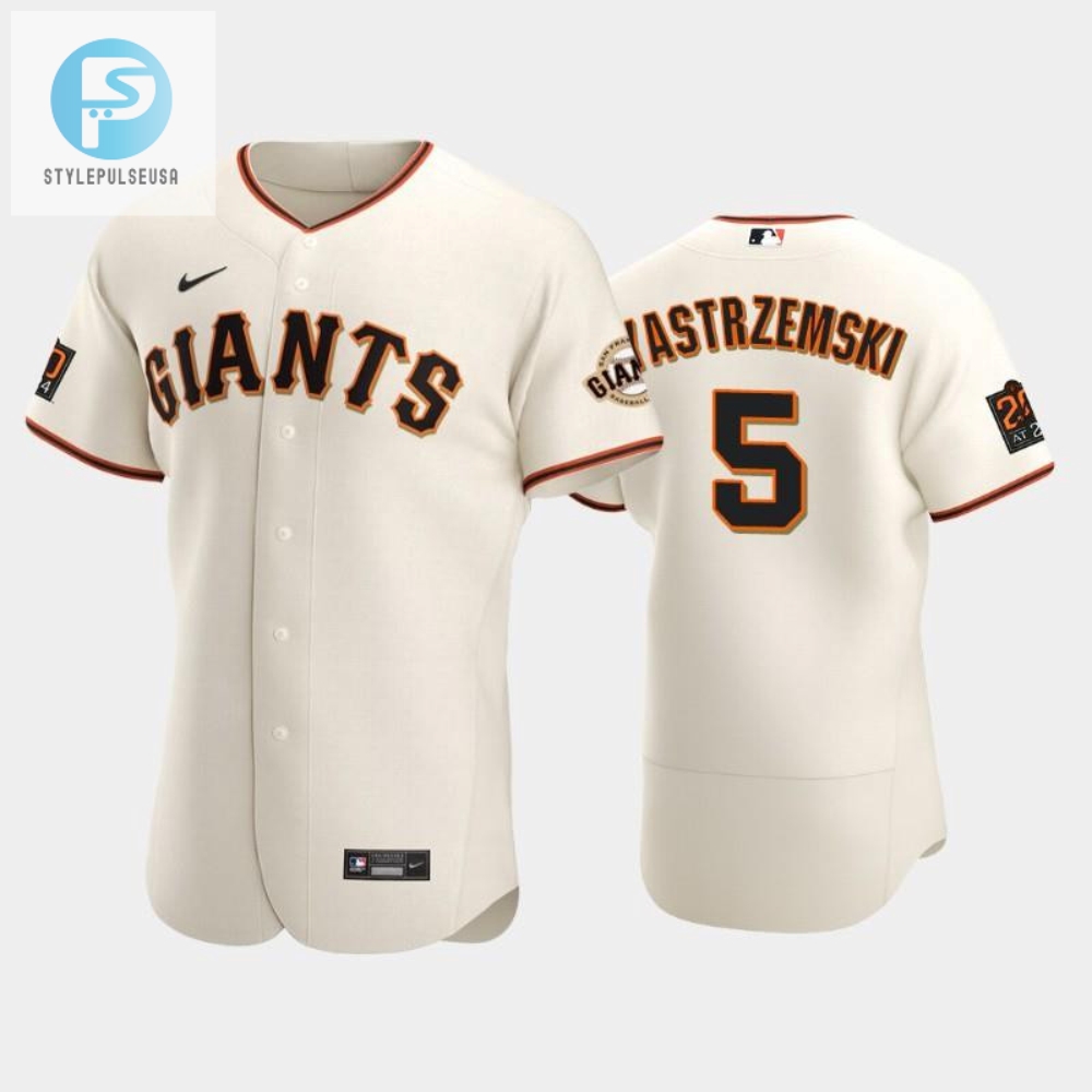 San Francisco Giants 5 Mike Yastrzemski Cream Home Jersey 