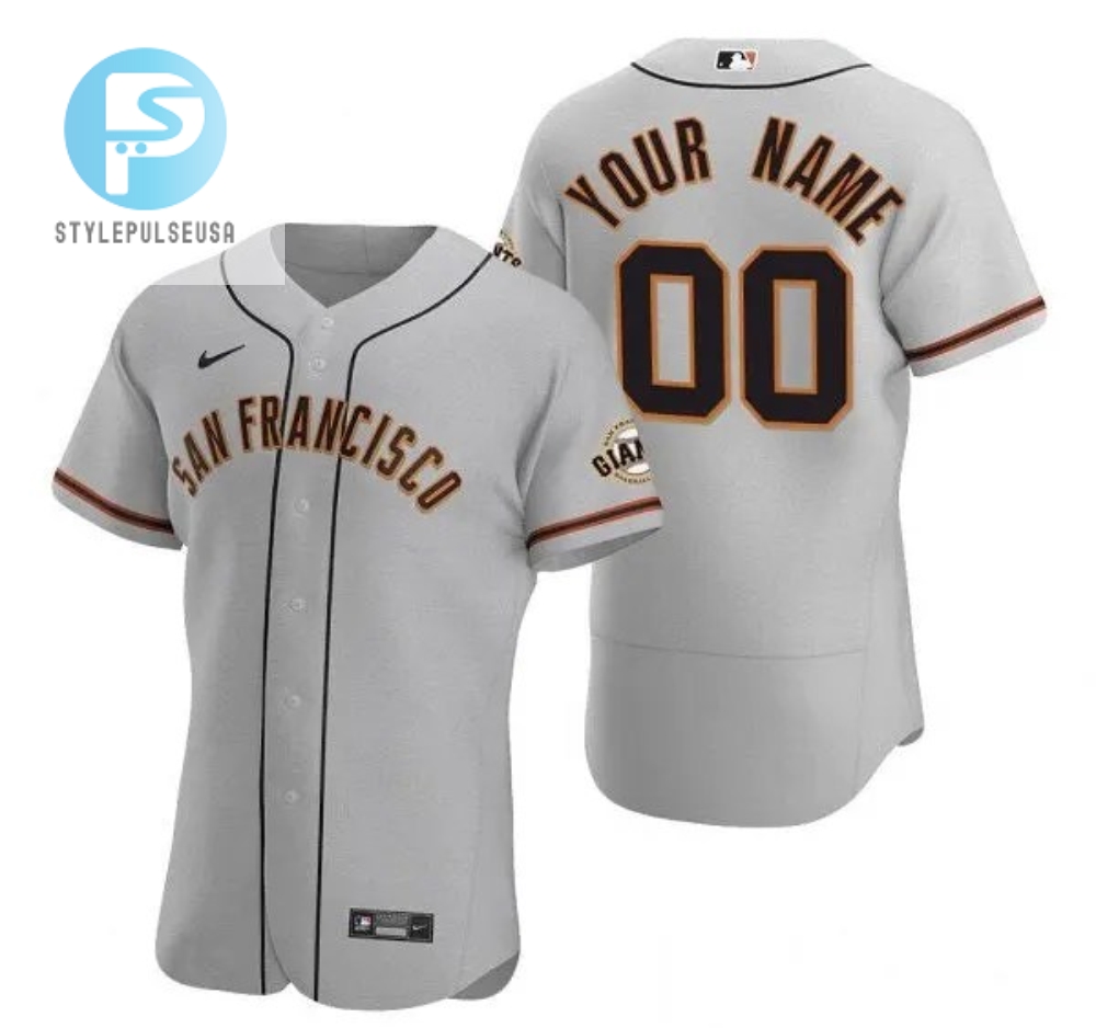 San Francisco Giants Active Player Custom Gray Flex Base Stitched Jersey 