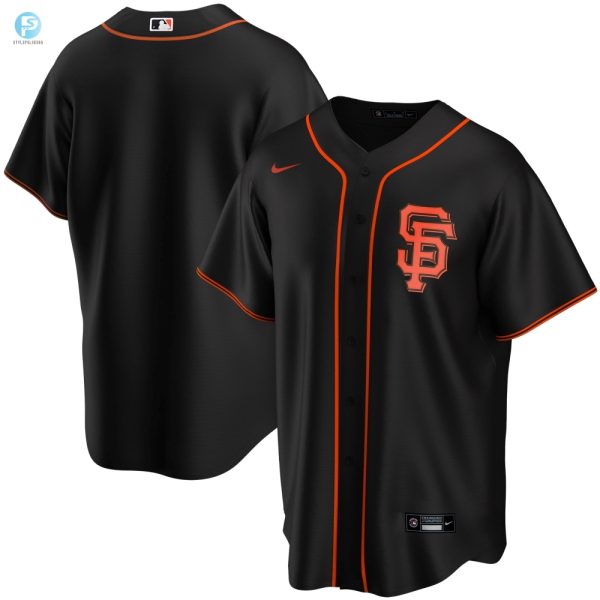 San Francisco Giants Alternate Replica Team Jersey Black Mlb stylepulseusa 1