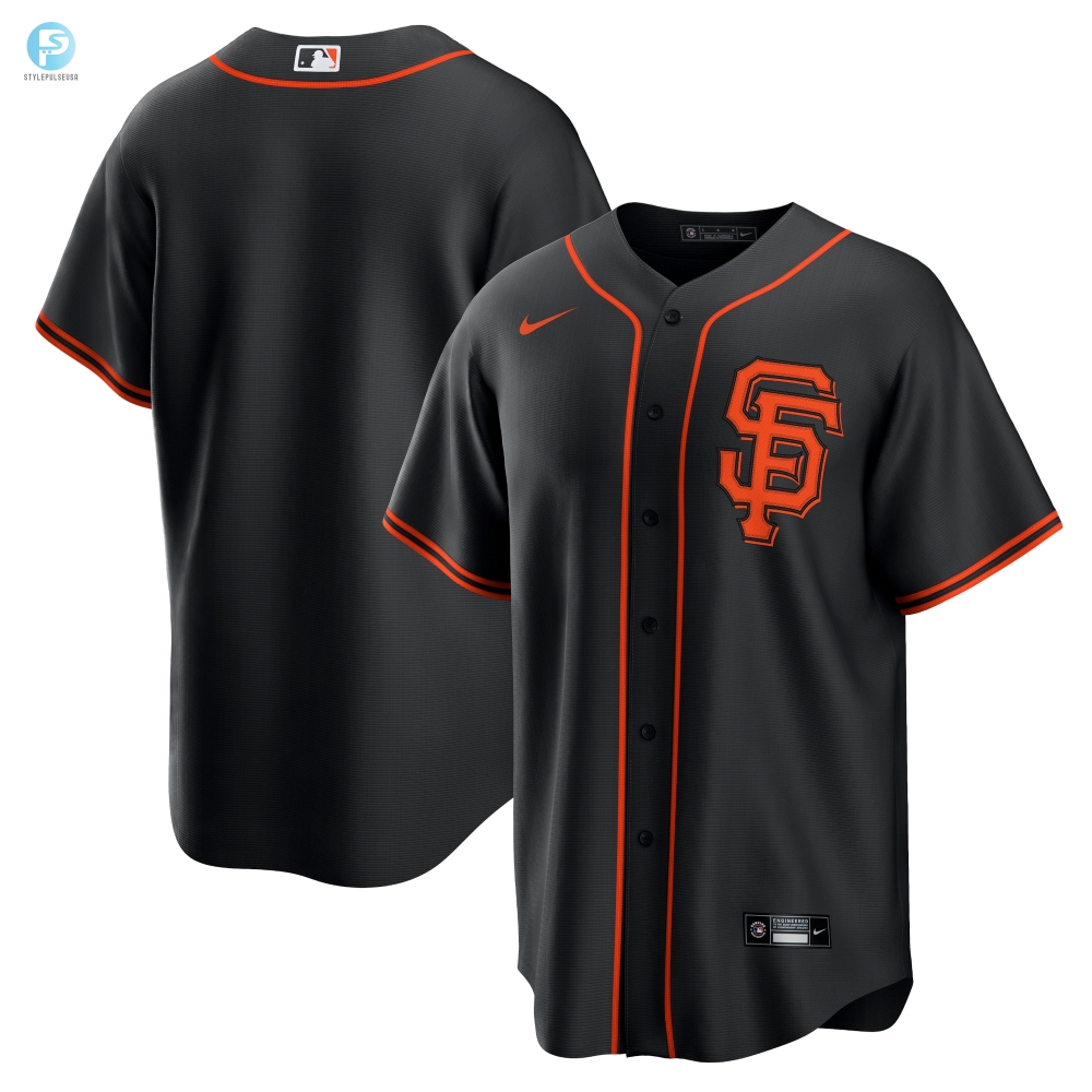 San Francisco Giants Alternate Replica Team Jersey Black Mlb 