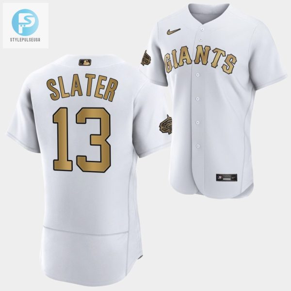 San Francisco Giants Austin Slater 13 202223 Allstar White Jersey Men stylepulseusa 1