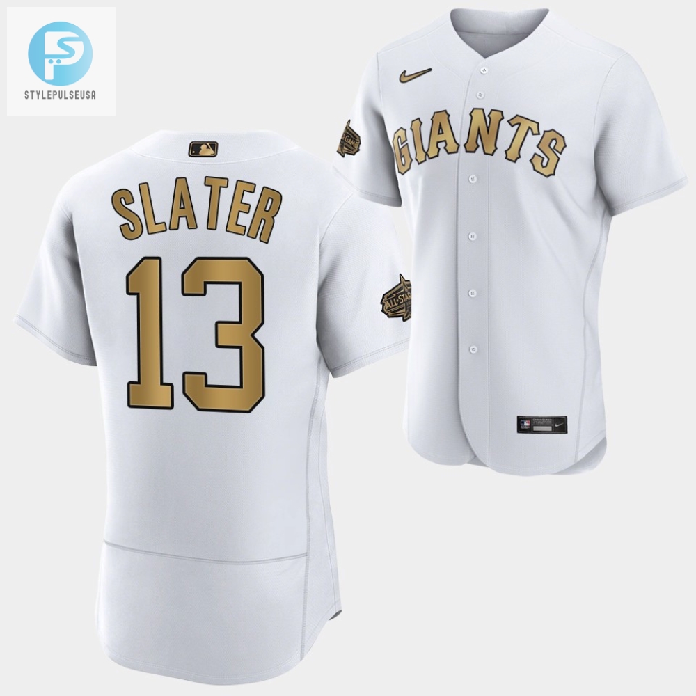 San Francisco Giants Austin Slater 13 202223 Allstar White Jersey Men 