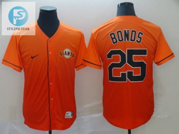 San Francisco Giants Barry Bonds 25 2020 Mlb Orange Jersey stylepulseusa 1