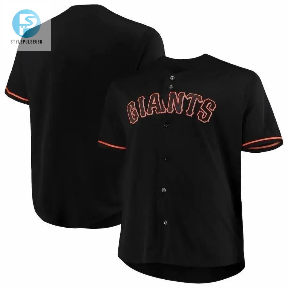 San Francisco Giants Big And Tall Pop Fashion Jersey  Black 