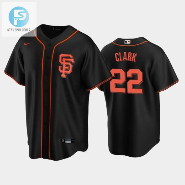 San Francisco Giants Black Alternate 22 Will Clark Jersey stylepulseusa 1