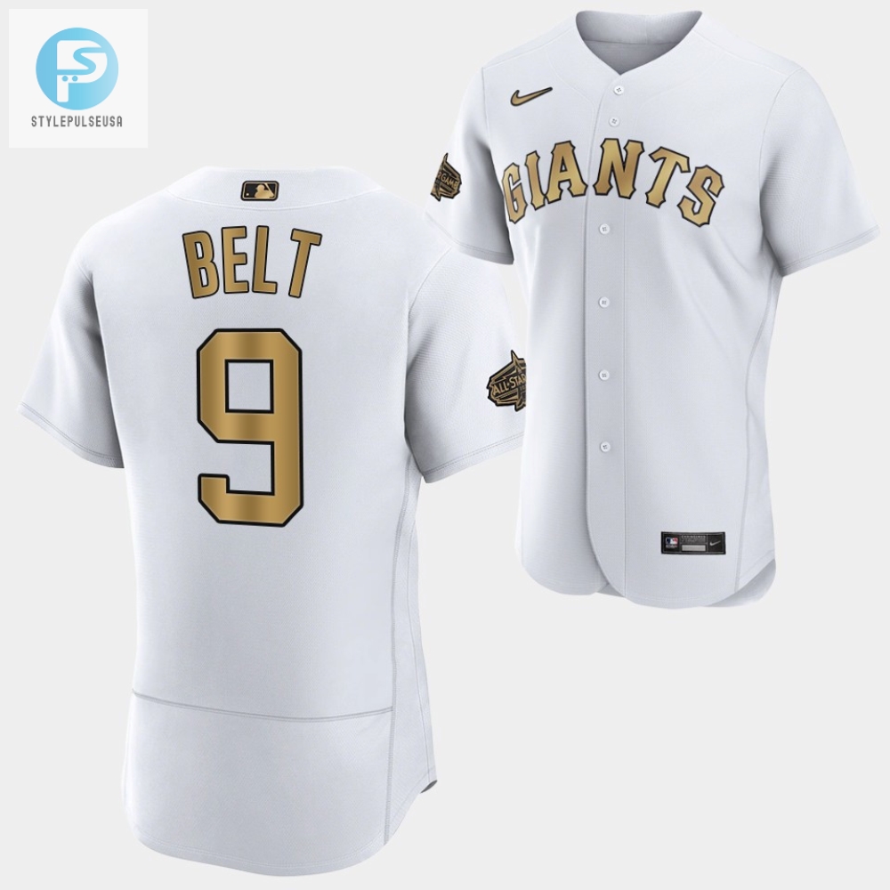 San Francisco Giants Brandon Belt 9 202223 Allstar White Jersey Men stylepulseusa 1