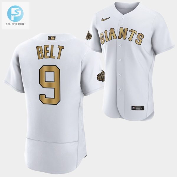 San Francisco Giants Brandon Belt 9 202223 Allstar White Jersey Men stylepulseusa 1 1