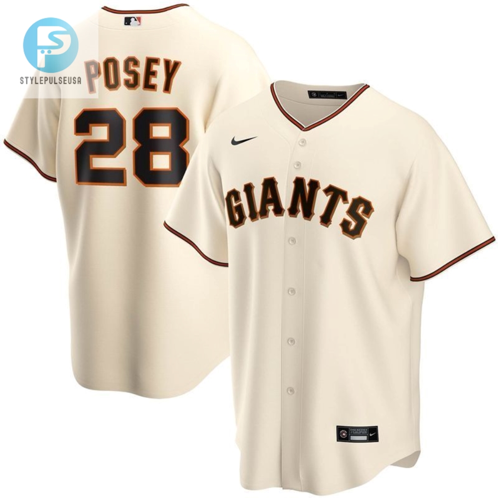 San Francisco Giants Buster Posey 28 Mlb 2020 White Jersey 