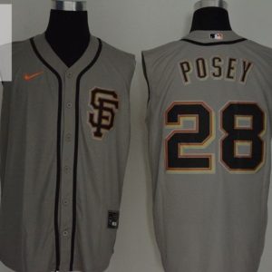 San Francisco Giants Buster Posey 28 2020 Mlb Grey Jersey stylepulseusa 1 1