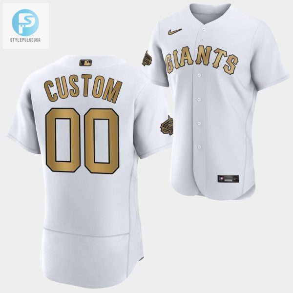 San Francisco Giants Custom 00 202223 Allstar White Jersey Men stylepulseusa 1