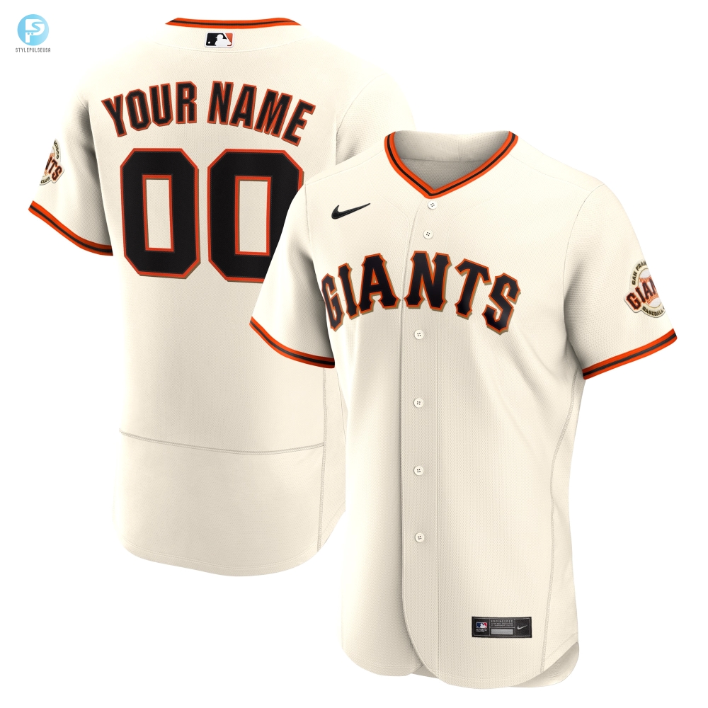 San Francisco Giants Home Official Authentic Custom Jersey Cream Custom Jerseys Mlb stylepulseusa 1