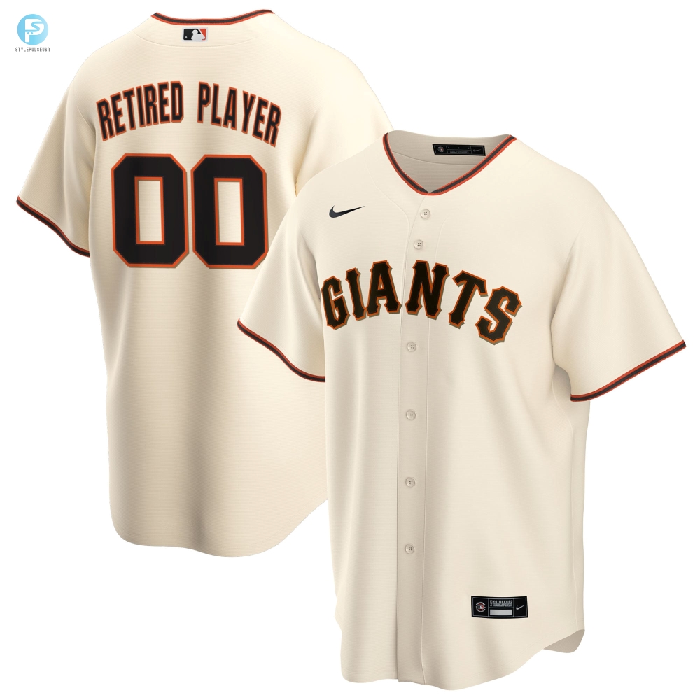 San Francisco Giants Home Pickaplayer Retired Roster Replica Jersey  Cream Custom Jerseys Mlb 