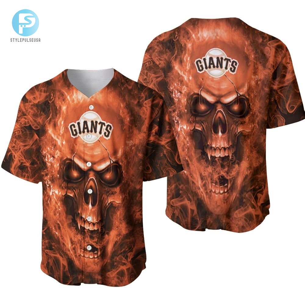 San Francisco Giants Mlb Fan Skull Baseball Jersey 