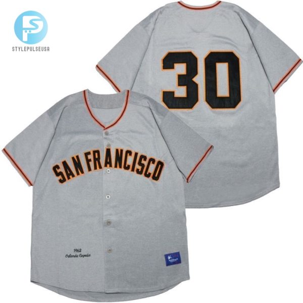 San Francisco Giants Orlando Cepeda 30 Mlb 2020 Grey Jersey stylepulseusa 1 1