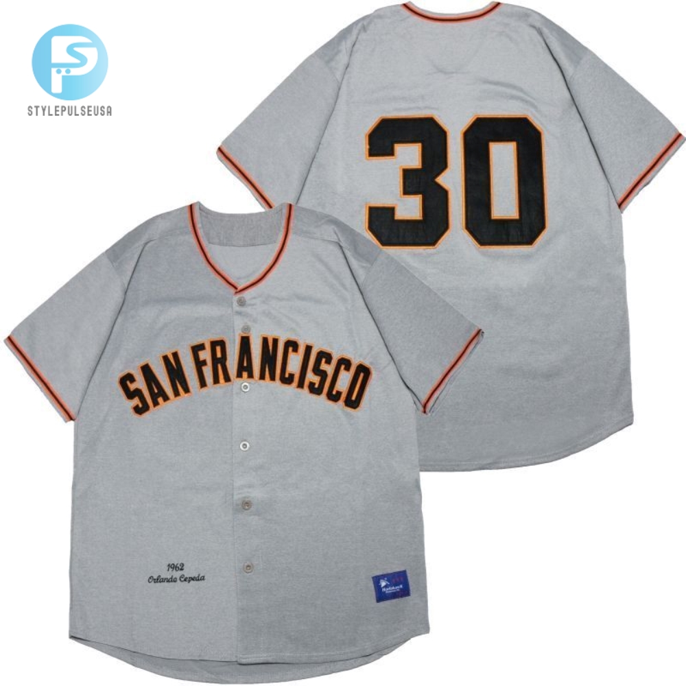 San Francisco Giants Orlando Cepeda 30 Mlb 2020 Grey Jersey 