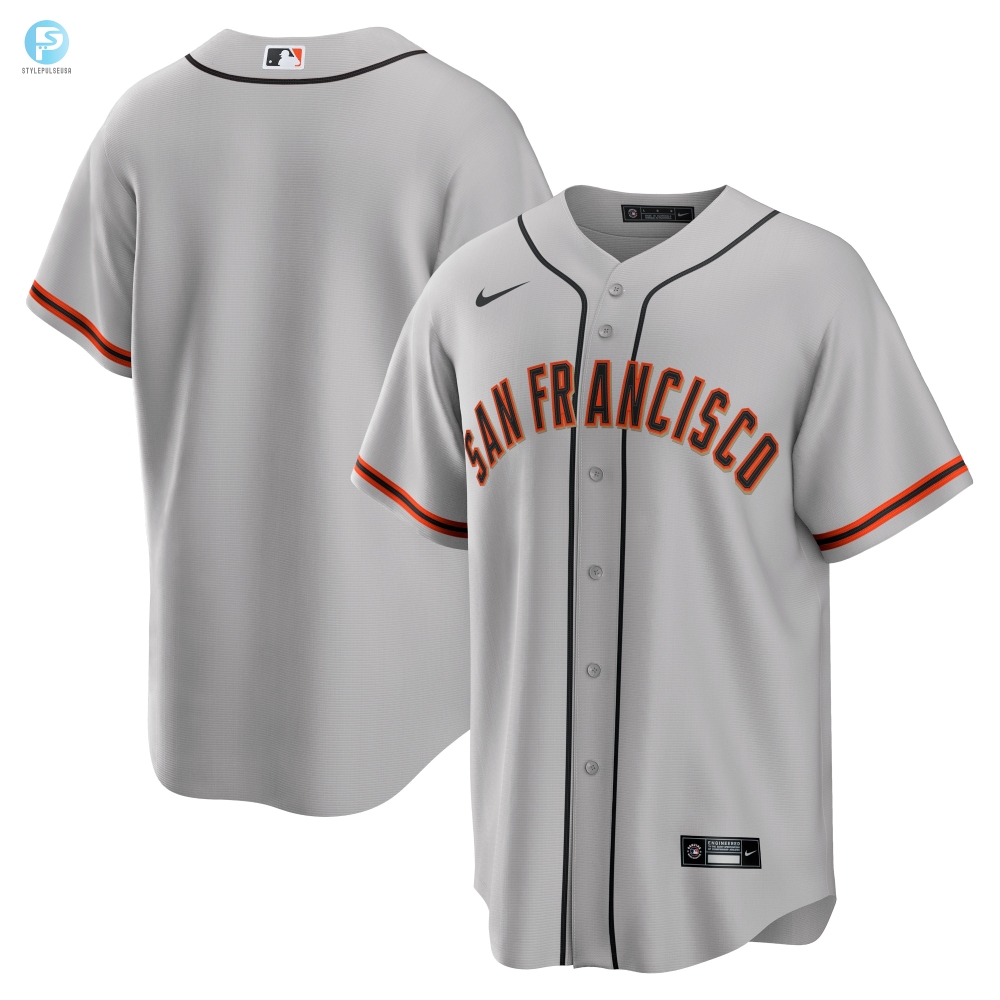 San Francisco Giants Road Replica Team Jersey  Gray Mlb 