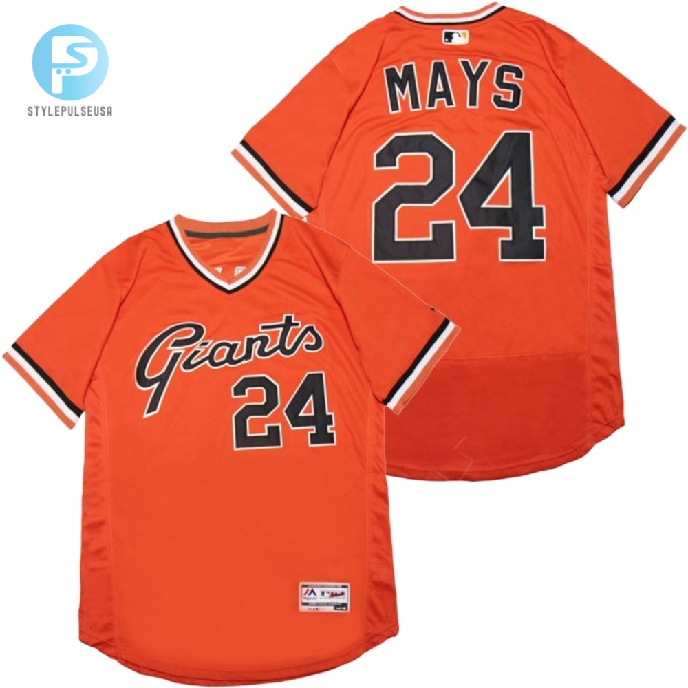 San Francisco Giants Willie Mays 24 2020 Mlb Orange Jersey 