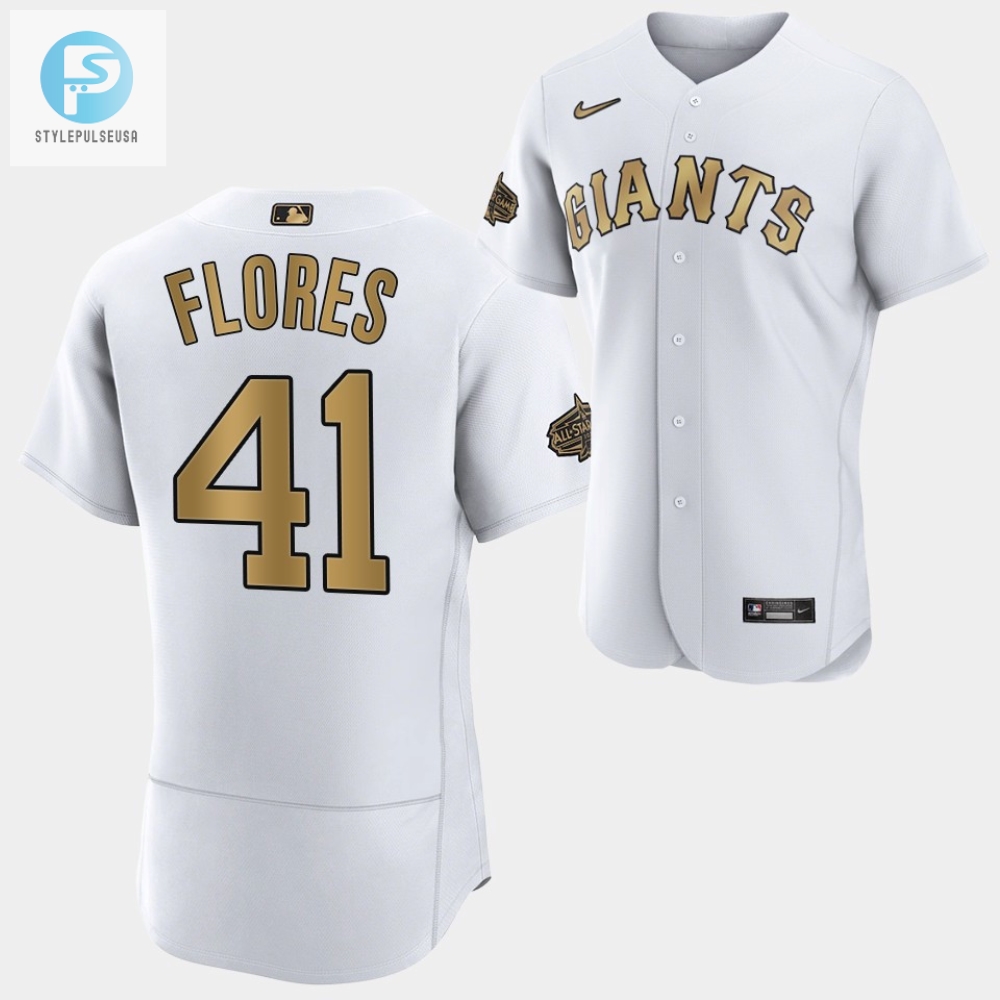 San Francisco Giants Wilmer Flores 41 202223 Allstar White Jersey Men stylepulseusa 1