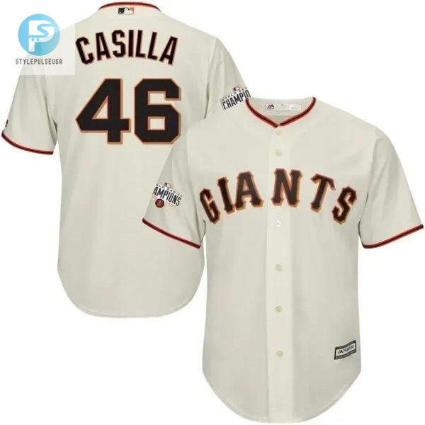 Santiago Casilla San Francisco Giants World Series Champions Cool Base Jersey Cream stylepulseusa 1