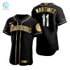 Seattle Mariners 11 Brandedgar Martinez Mlb Golden Brandedition Black Jersey Gift For Mariners Fans stylepulseusa 1