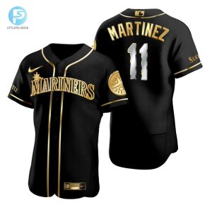 Seattle Mariners 11 Brandedgar Martinez Mlb Golden Brandedition Black Jersey Gift For Mariners Fans stylepulseusa 1 1