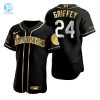 Seattle Mariners 24 Ken Griffey Jr. Mlb Golden Brandedition Black Jersey Gift For Mariners Fans stylepulseusa 1