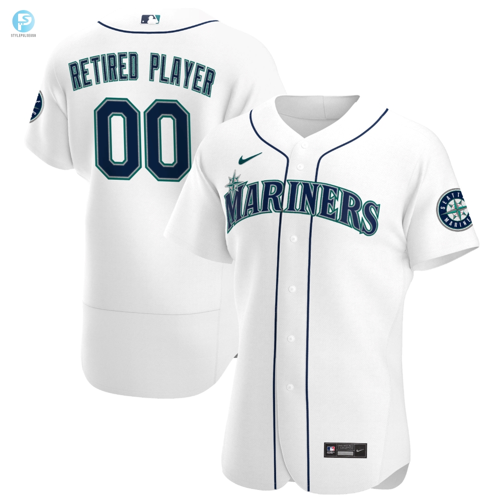 Seattle Mariners Home Pickaplayer Retired Roster Authentic Jersey  White Custom Jerseys Mlb 