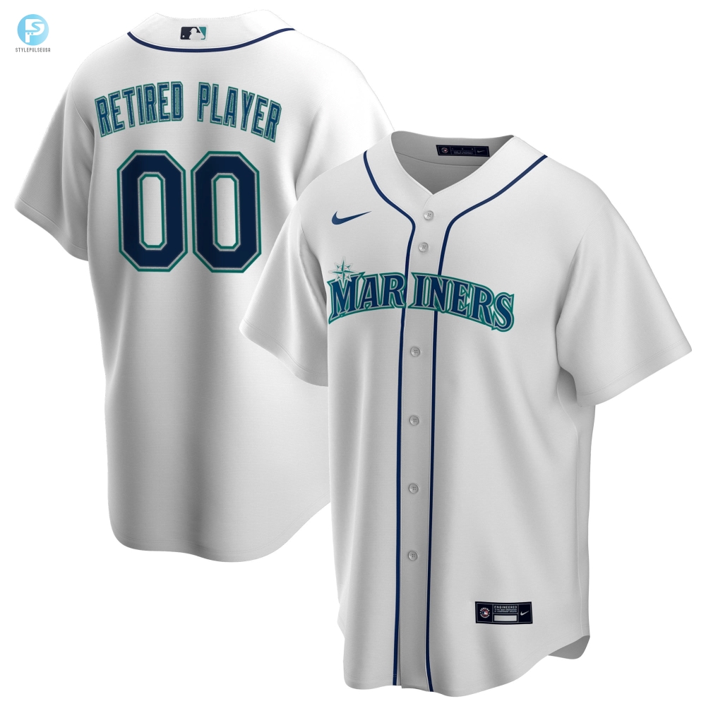 Seattle Mariners Home Pickaplayer Retired Roster Replica Jersey  White Custom Jerseys Mlb 