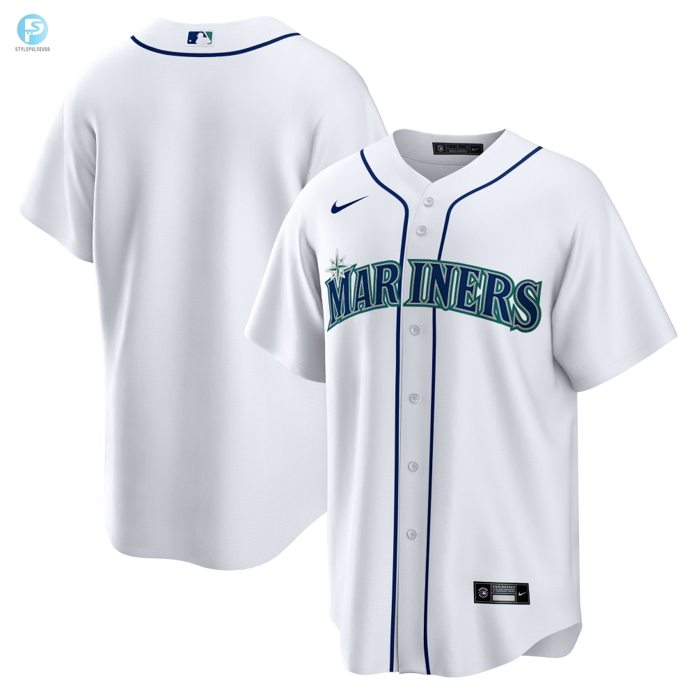 Seattle Mariners Home Replica Team Jersey  White Mlb 